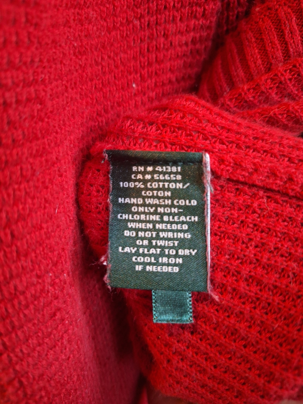 Lauren Ralph Lauren Red Cowl Neck Sweater - Picture 5 of 6